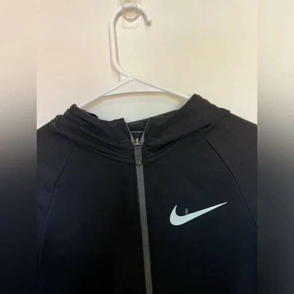 nike jacket womens M fullzip pockets preppy gym athletic‎ Minimalist black - Picture 3 of 7